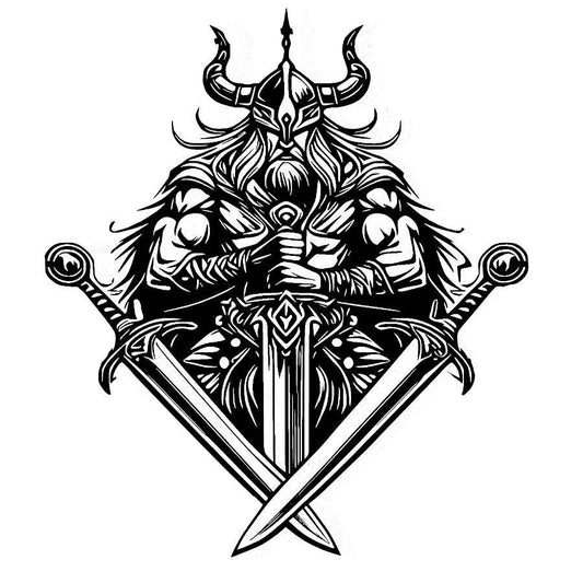 Viking Swordsman Metal Wall Art