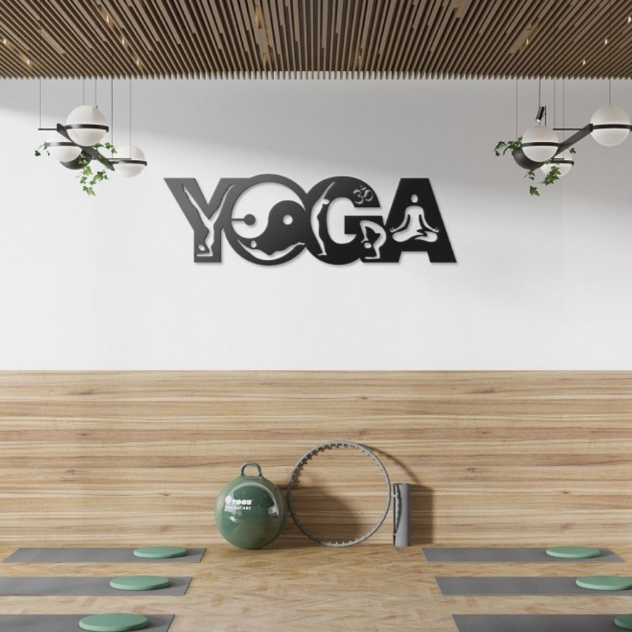 Yoga Metal Wall Art Decor