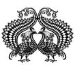 Double Peacock Metal Wall Art Decor