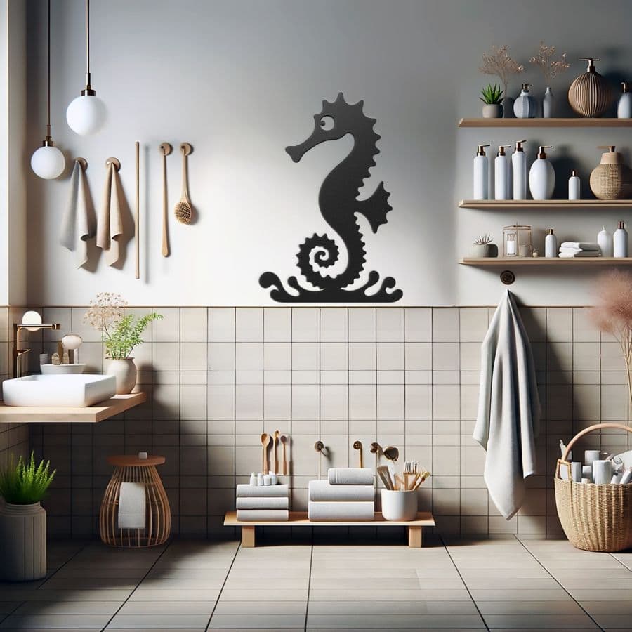 Sea Horse Metal Wall Art