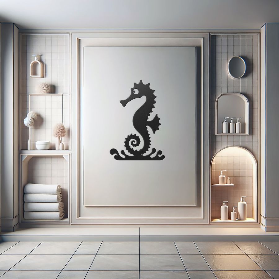 Sea Horse Metal Wall Art