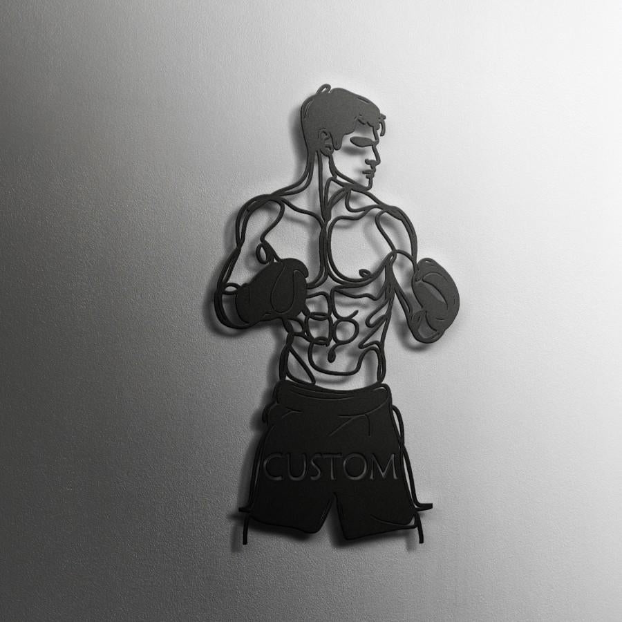 Customizable Boxer Metal Wall Art