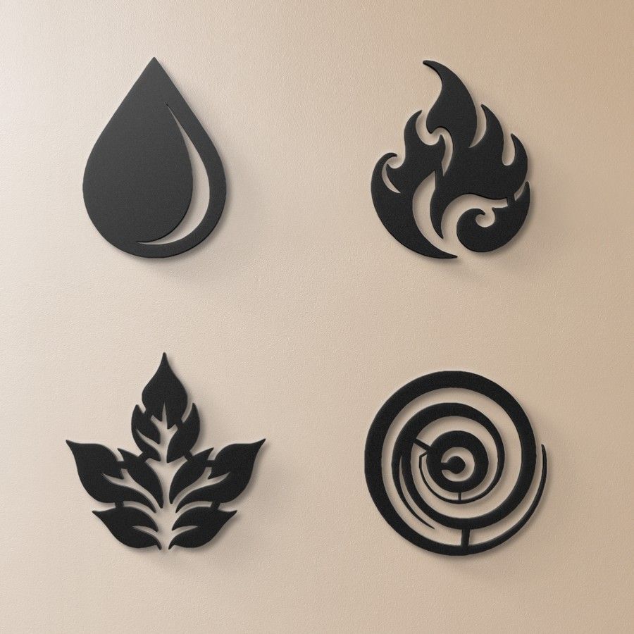 Four Elements Metal Wall Art