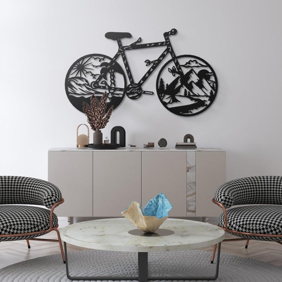 Bicycle and Natural Metal Wall Art