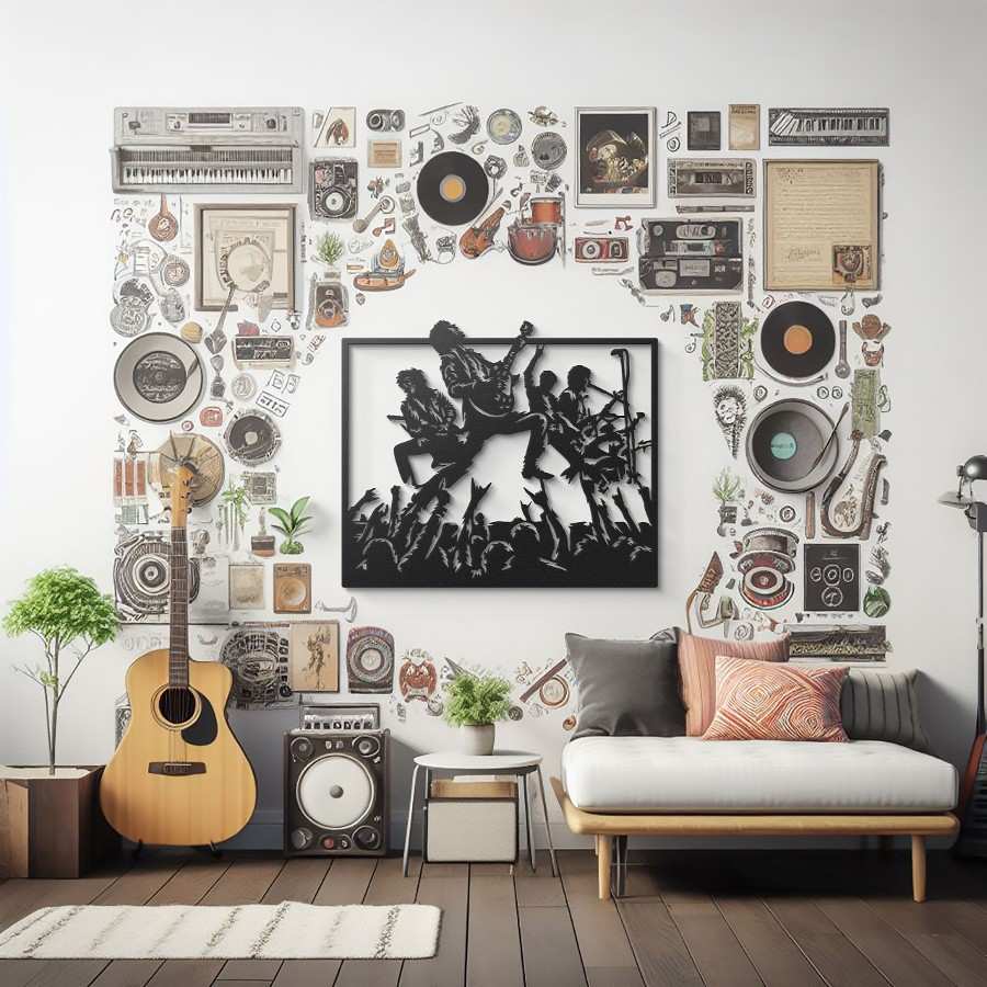 Rock Concert Metal Wall Art