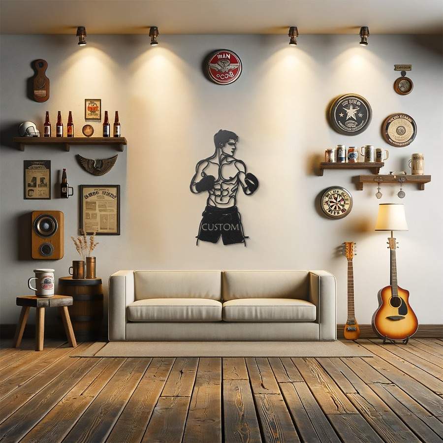 Customizable Boxer Metal Wall Art