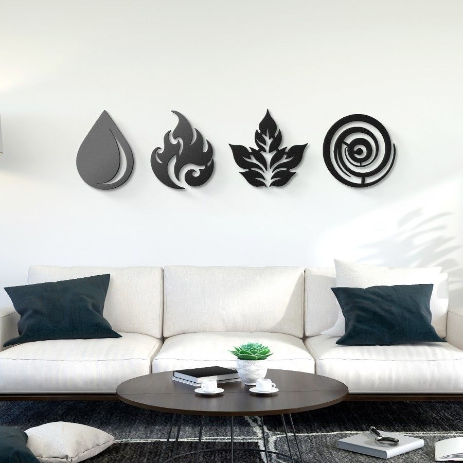 Four Elements Metal Wall Art