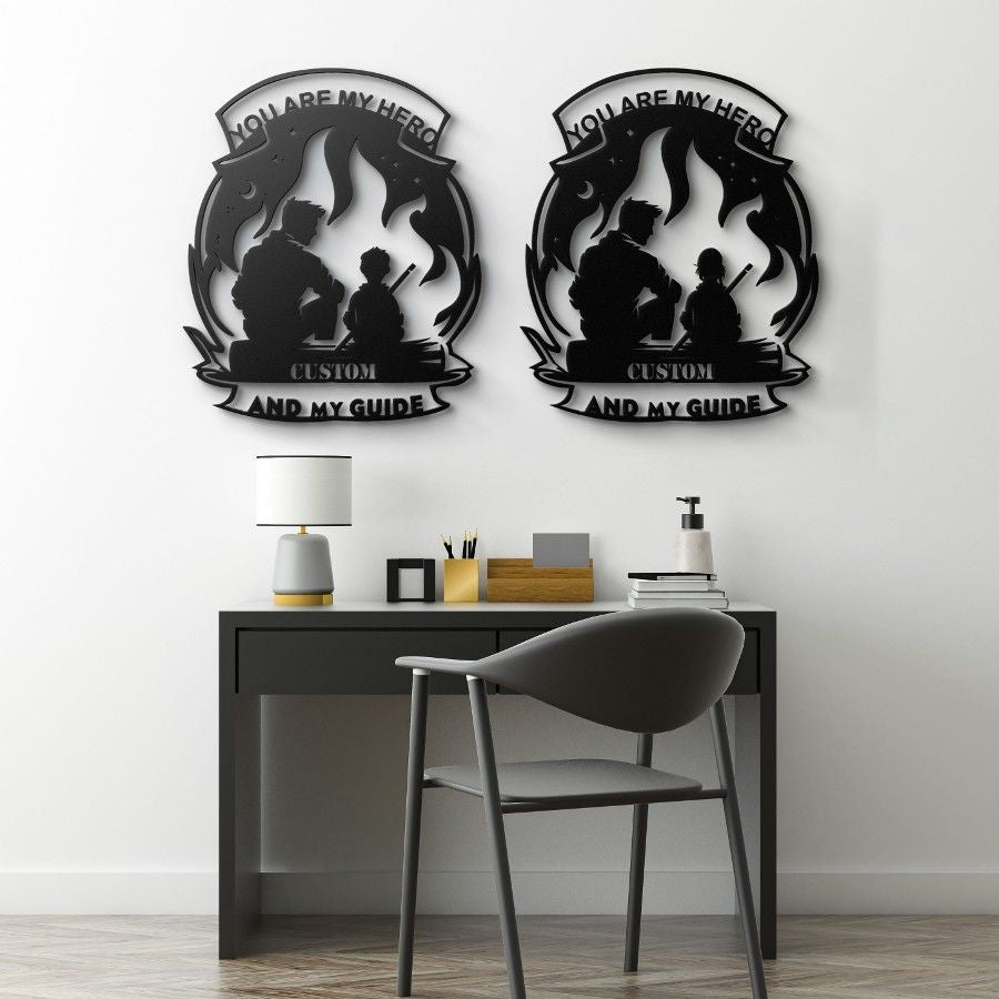 Custom You Are My Hero and My Guide Metal Wall Art