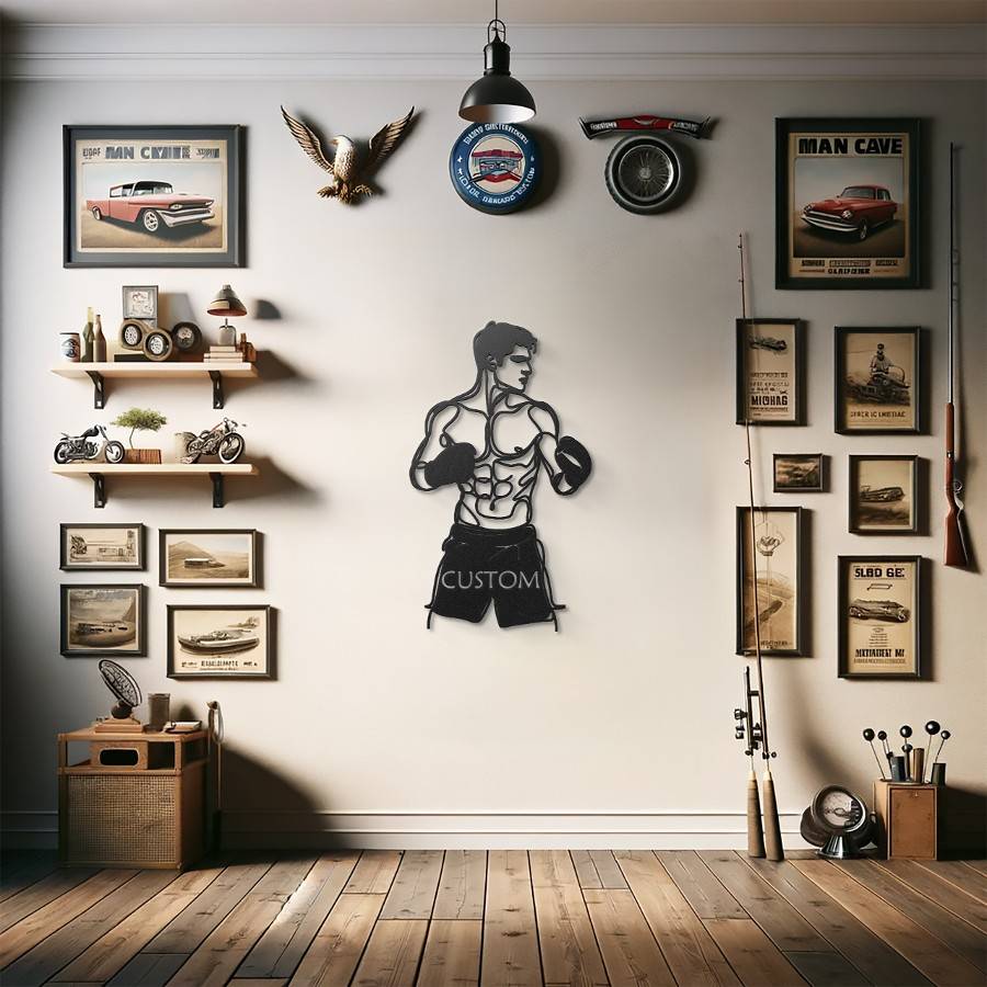 Customizable Boxer Metal Wall Art