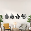 Four Elements Metal Wall Art