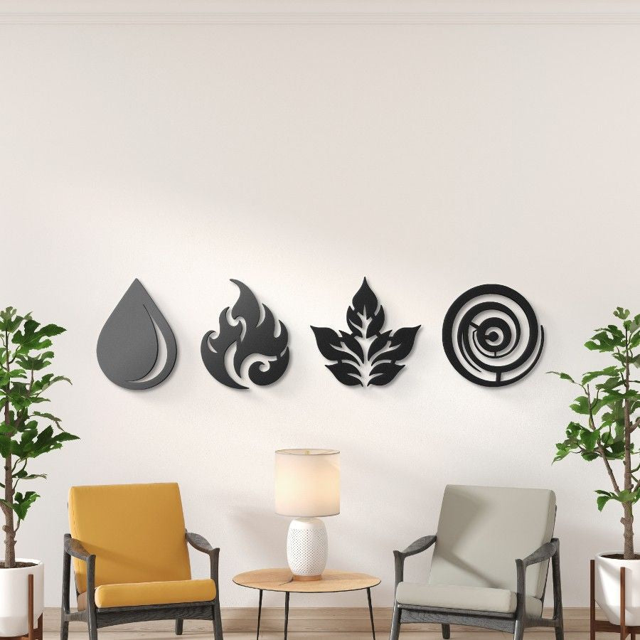 Four Elements Metal Wall Art