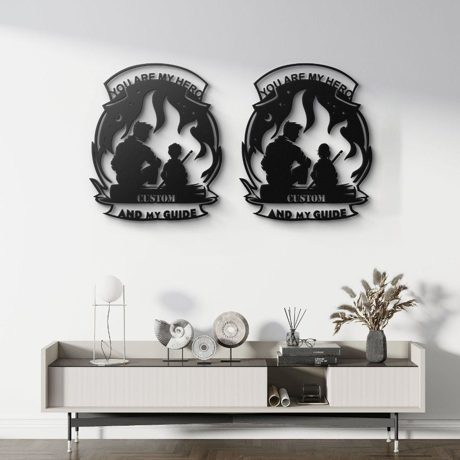 Custom You Are My Hero and My Guide Metal Wall Art