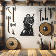 Warrior's Embrace Viking Metal Wall Art