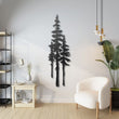 A Family of Evergreen Trees Metal Wall Art