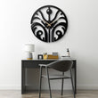 Abstract Botanical Design Metal Wall Clock