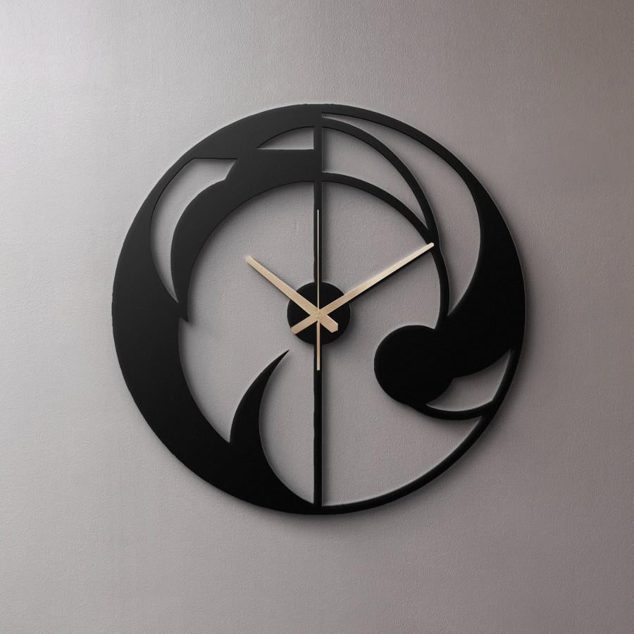 Abstract Flow Metal Wall Clock