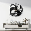 Abstract Geometric Metal Wall Clock