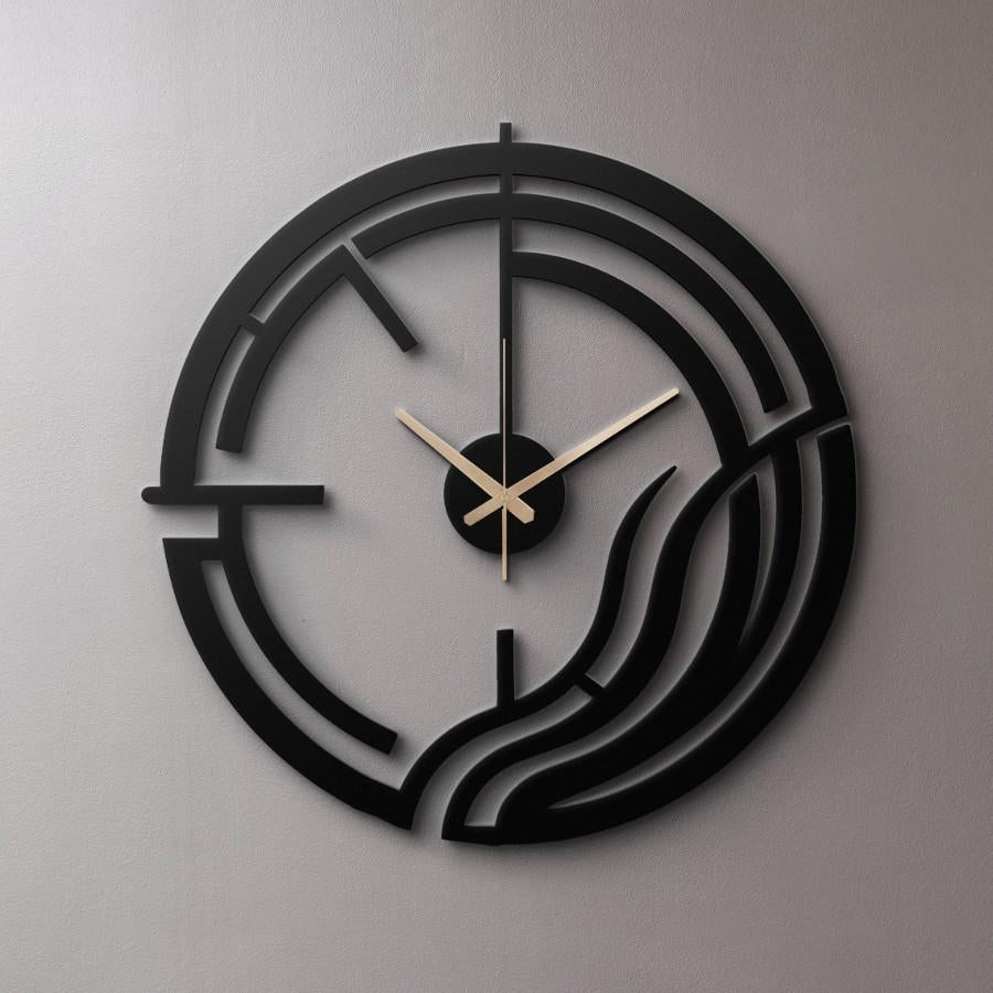 Abstract Line Design Metal Wall Clock