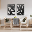 Abstract Style Mid Century Modern Metal Wall Art Decor