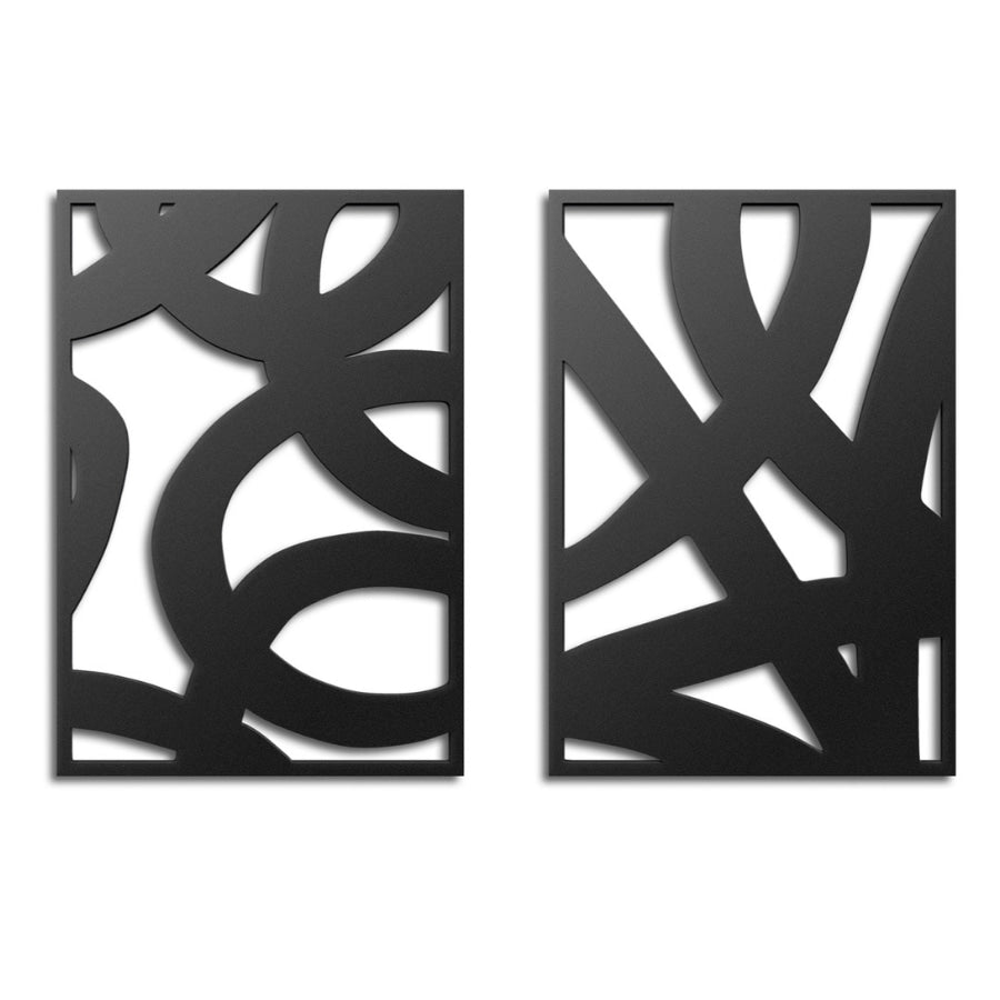 Abstract Style Mid Century Modern Metal Wall Art Decor