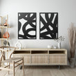 Abstract Style Mid Century Modern Metal Wall Art Decor