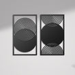 Abstract Mid Century Modern Metal Wall Art Set of 2