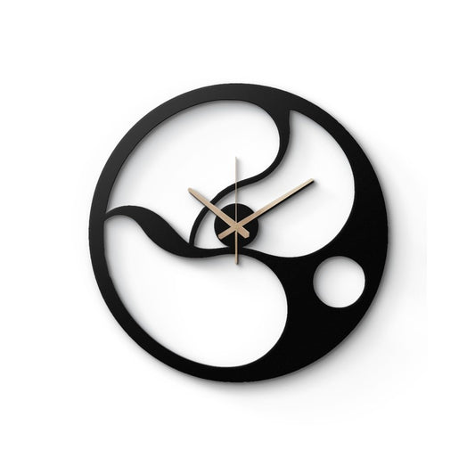 Abstract Minimalist Metal Wall Clock