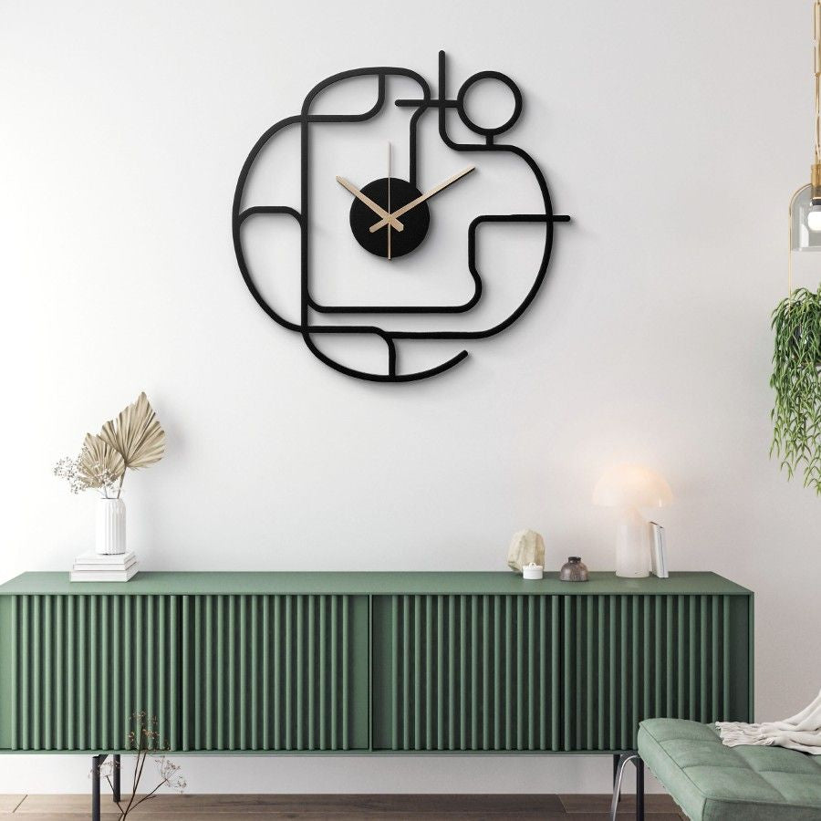 Aesthetic Geometric Metal Wall Clock