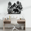 African Elephant and Mountain Metal Wall Art