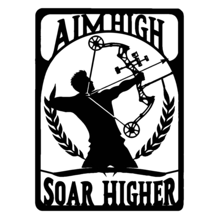 Aim High Soar Higher Archery Metal Wall Art