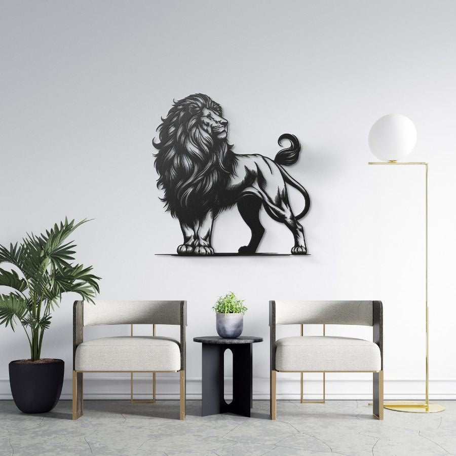 Animal Lion Metal Wall Art Decor