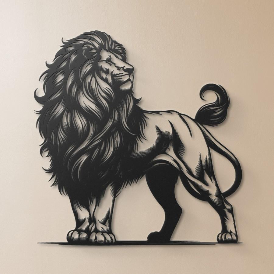 Animal Lion Metal Wall Art Decor