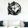 Art Nouveau Floral Metal Wall Clock