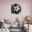 Art Nouveau Floral Metal Wall Clock