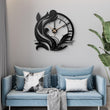 Art Nouveau Floral Metal Wall Clock