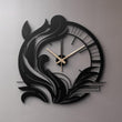 Art Nouveau Floral Metal Wall Clock