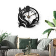 Art Nouveau Floral Metal Wall Clock