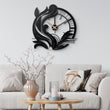 Art Nouveau Floral Metal Wall Clock