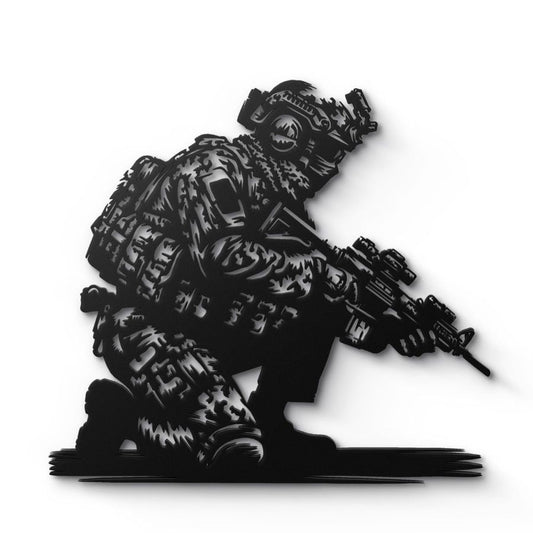 Soldier Metal Wall Art Man Cave Decor