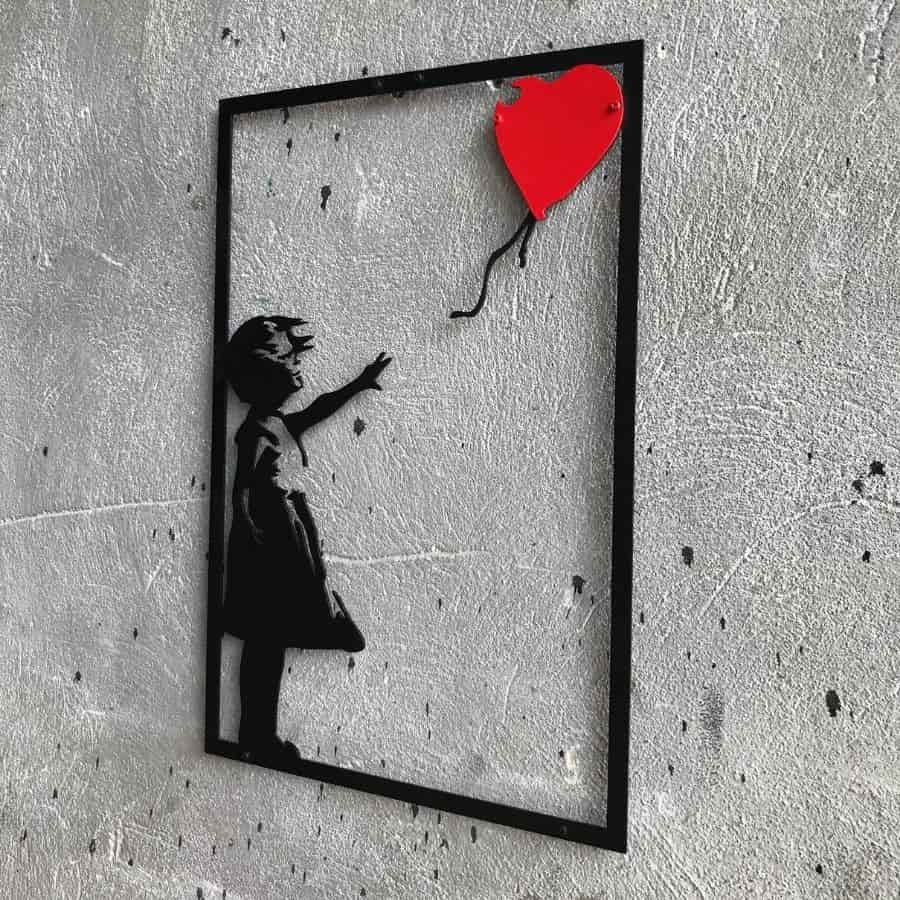 Banksy Balloon Girl Metal Wall Art