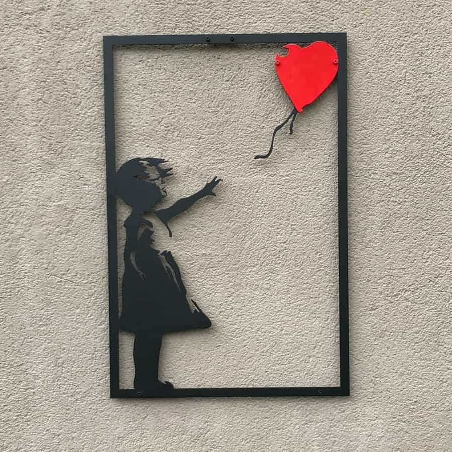 Banksy Balloon Girl Metal Wall Art