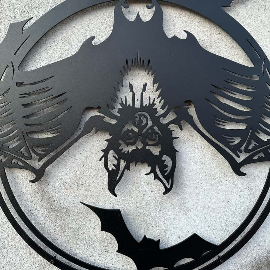 Gothic Bats Metal Wall Art