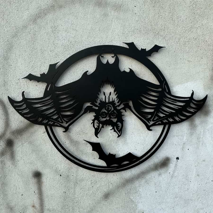 Gothic Bats Metal Wall Art