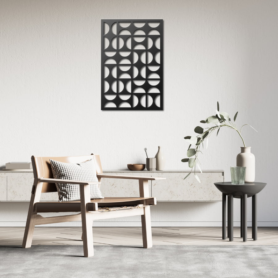 Bauhaus Mid Century Modern Metal Wall Art