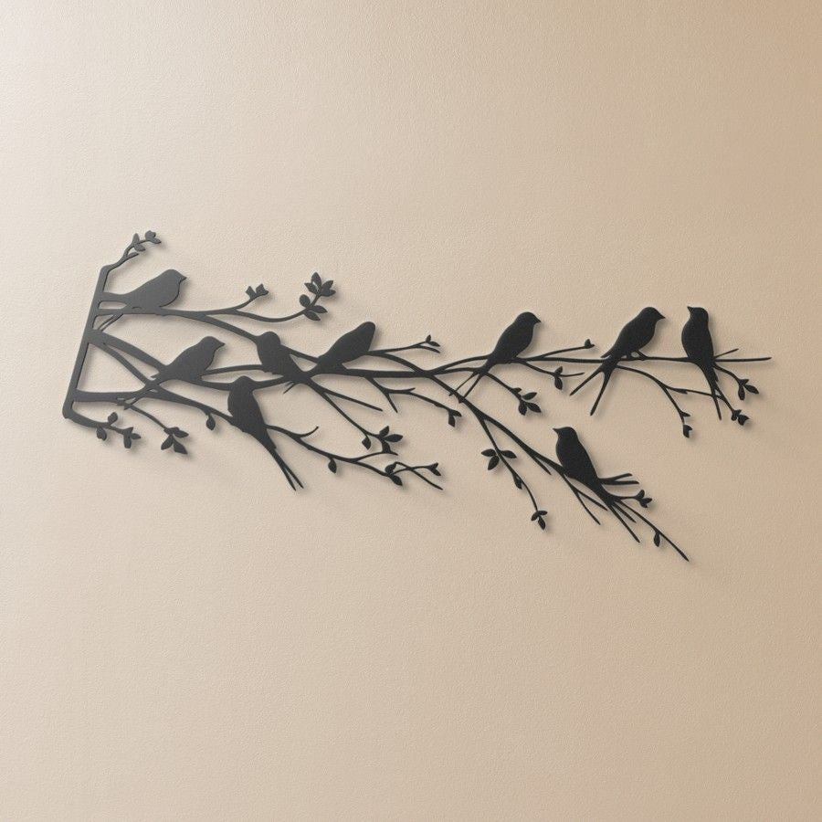 Birds Life in Nature Metal Wall Art