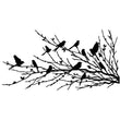 Black Birds in Nature Metal Wall Art