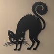 Black Cat Metal Wall Art