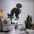 Black Cat Metal Wall Art