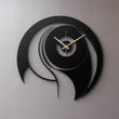 Black Minimalist Metal Wall Clock