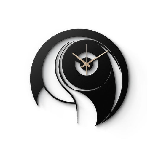 Black Minimalist Metal Wall Clock